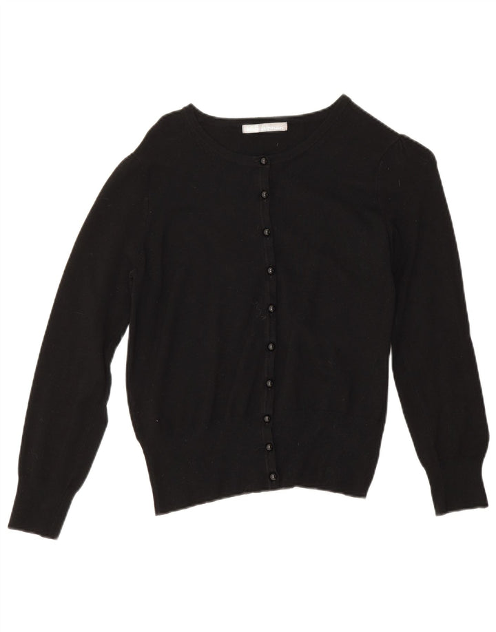 Marks & Spencer Womens Cardigan Sweater UK 12 Medium Black Viscose