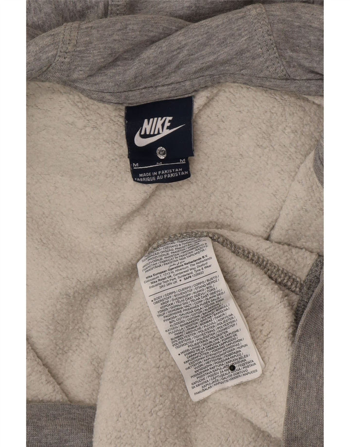 Nike Mens Zip Hoodie Sweater Medium Grey Flecked Cotton