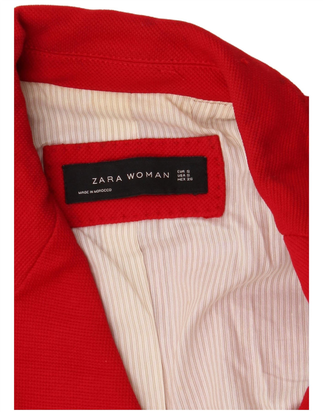 Zara Womens 1 Button Blazer Jacket UK 10 Small Red