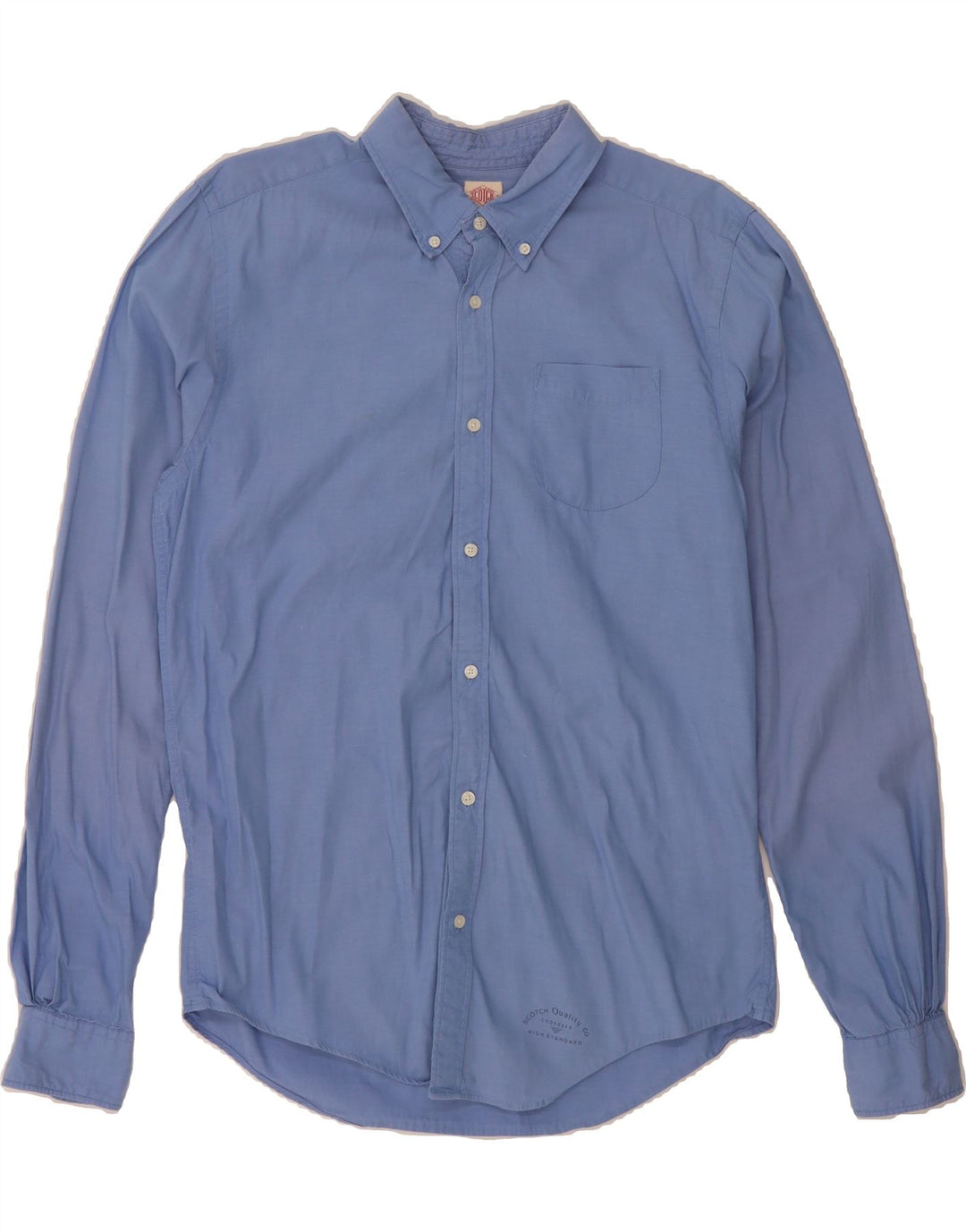 SCOTCH & SODA Mens Shirt Medium Blue Cotton Vintage Scotch & Soda and Second-Hand Scotch & Soda from Messina Hembry 