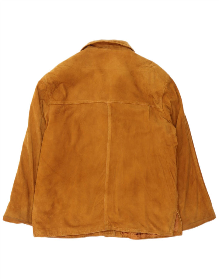Conbipel Womens Suede Jacket UK 16 Large Brown Leather
