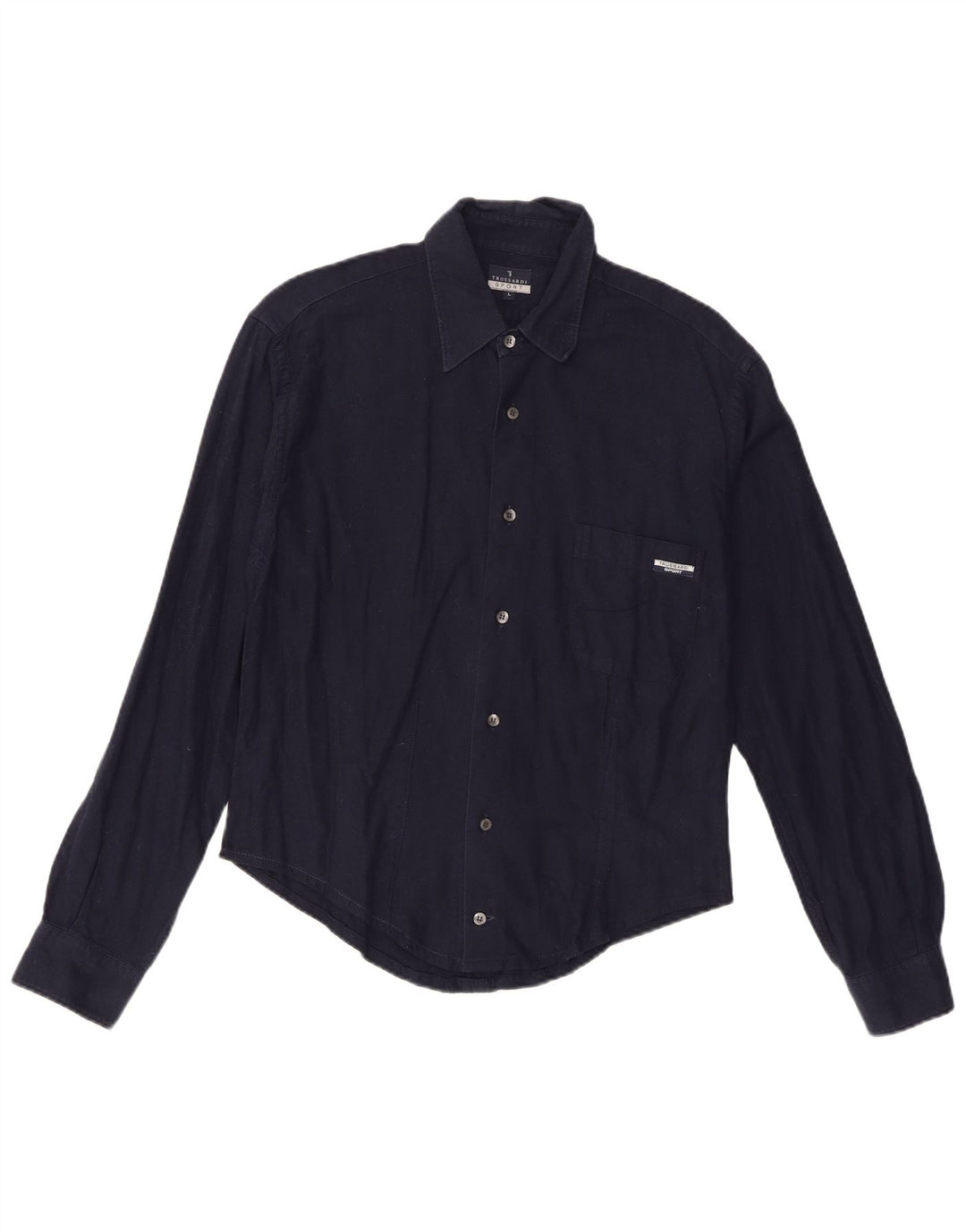 Trussardi Mens Shirt Large Navy Blue