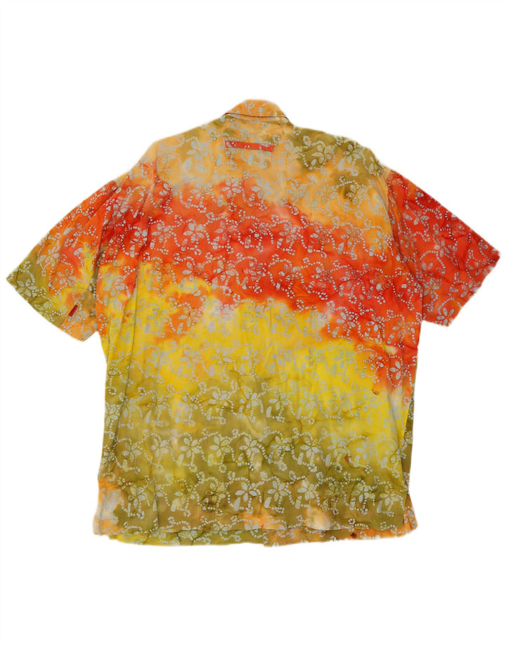 SIGNUM Mens Short Sleeve Shirt Medium Multicoloured Floral