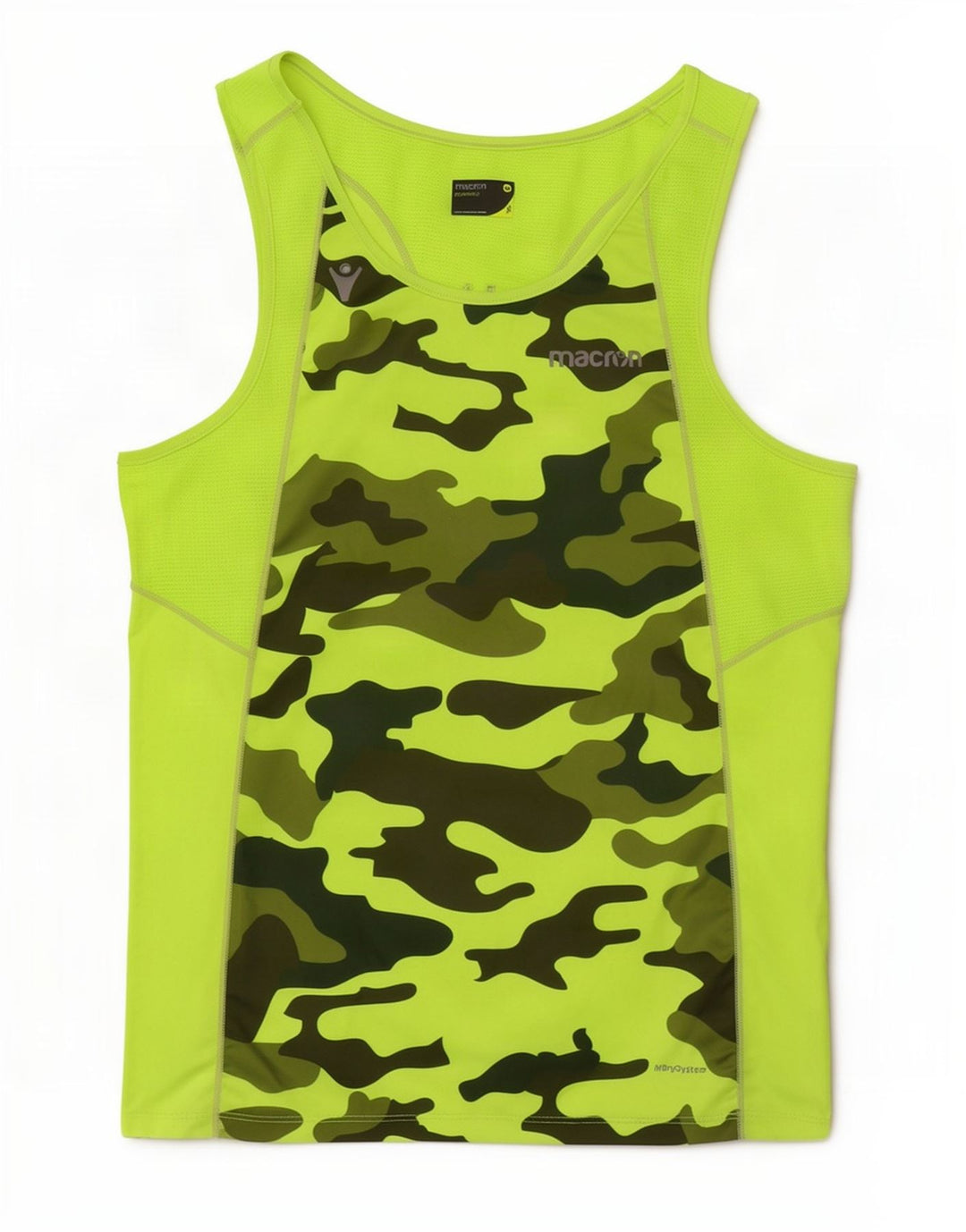 Macron Mens Vest Top Medium Green Camouflage