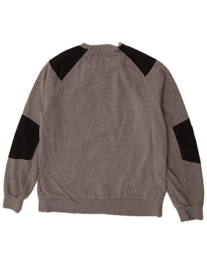 Dkny Mens Sweatshirt Jumper Medium Grey Colourblock Cotton