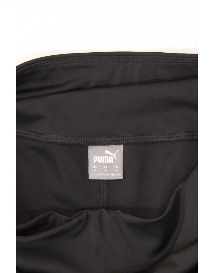 Puma Womens Leggings UK 12 Medium Black Geometric