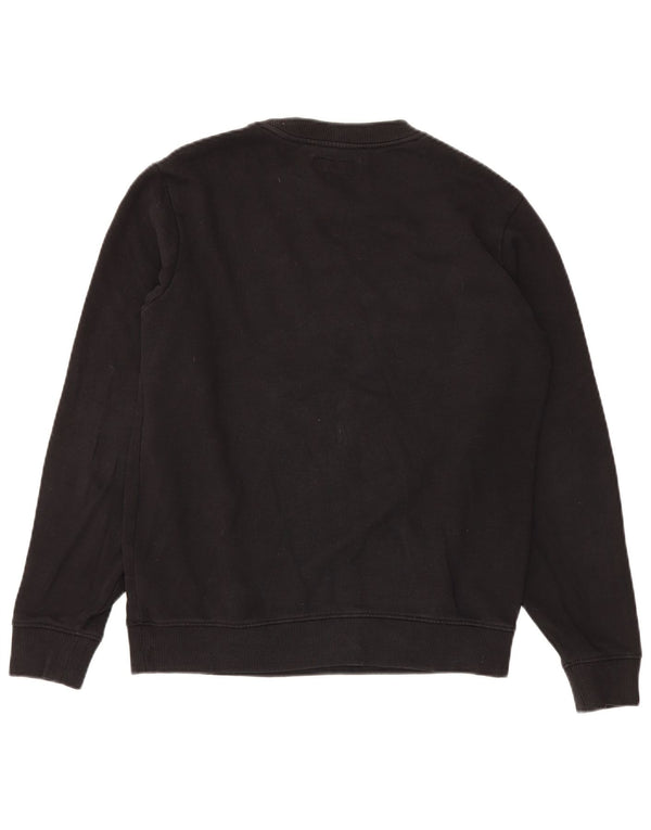 Guess Mens Graphic Sweatshirt Jumper Small Black Cotton