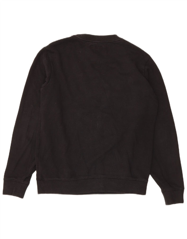 Guess Mens Graphic Sweatshirt Jumper Small Black Cotton