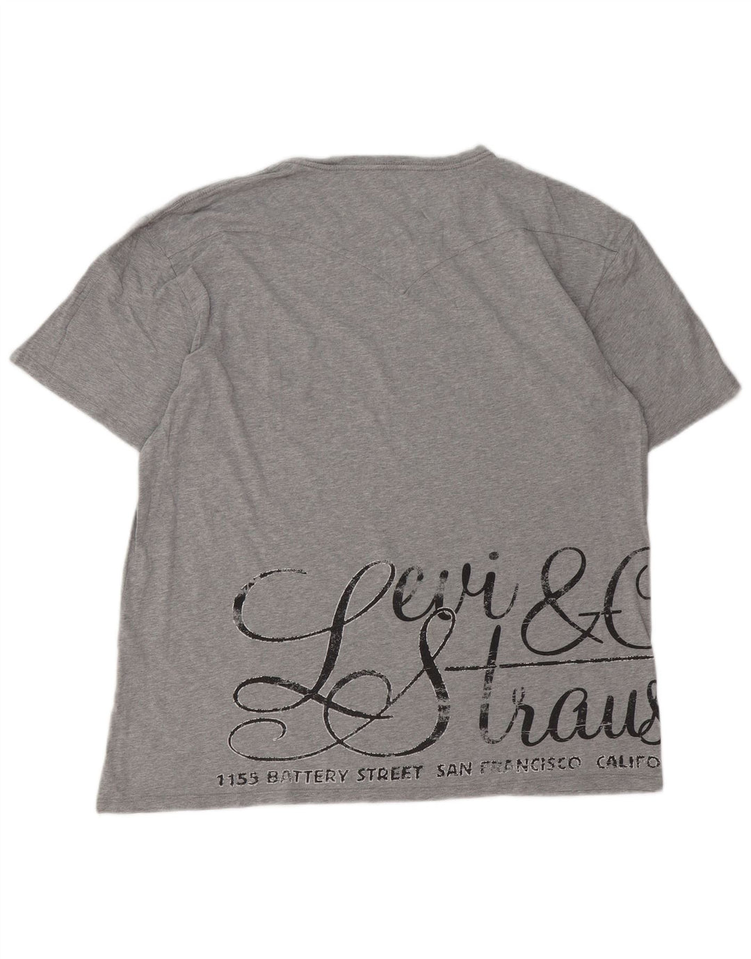 Levi's Mens Graphic T-Shirt Top XL Grey Cotton