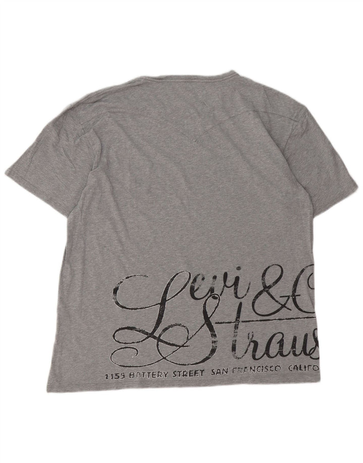 Levi's Mens Graphic T-Shirt Top XL Grey Cotton