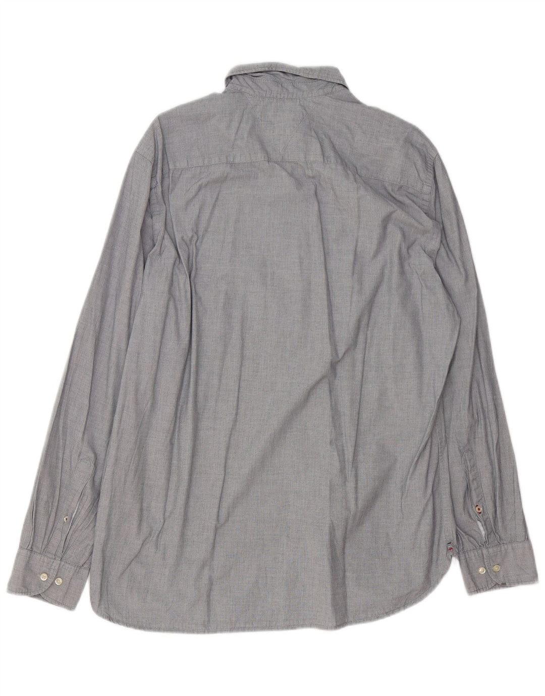 TOMMY HILFIGER Mens Regular Fit Shirt XL Grey Cotton