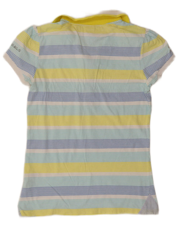North Sails Womens Polo Shirt UK 12 Medium Multicoloured Striped Cotton