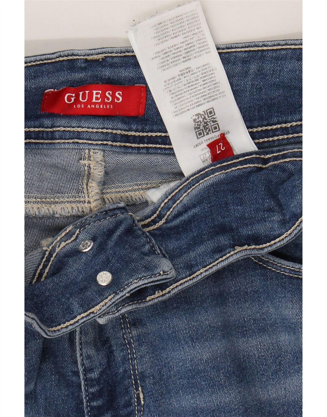 GUESS Womens Straight Jeans W27 L29 Blue Cotton Vintage Guess and Second-Hand Guess from Messina Hembry 