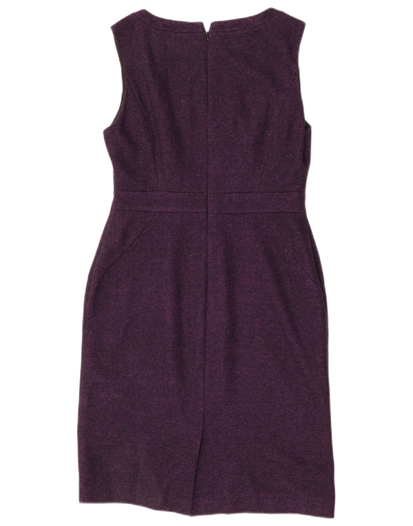Hobbs Womens Sleeveless Sheath Dress UK 12 Medium Purple Polyester