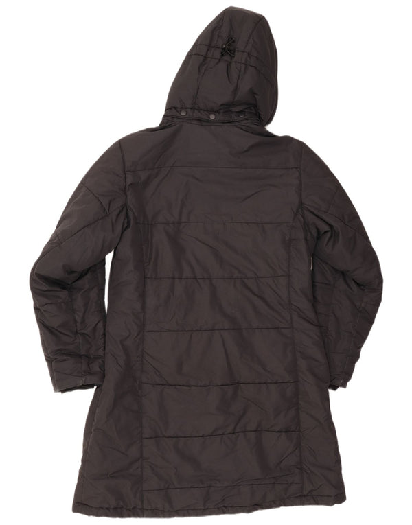 JACK WOLFSKIN Womens Hooded Padded Coat UK 16 Large Black Polyester
