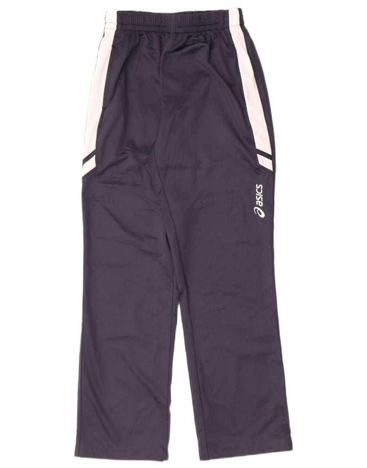 ASICS Womens Tracksuit Trousers UK 12 Medium  Navy Blue Colourblock