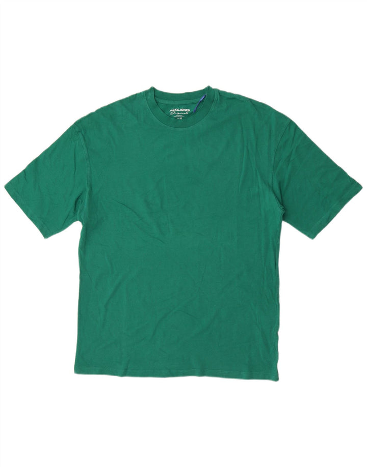 Jack & Jones Mens Regular T-Shirt Top Medium Green Cotton