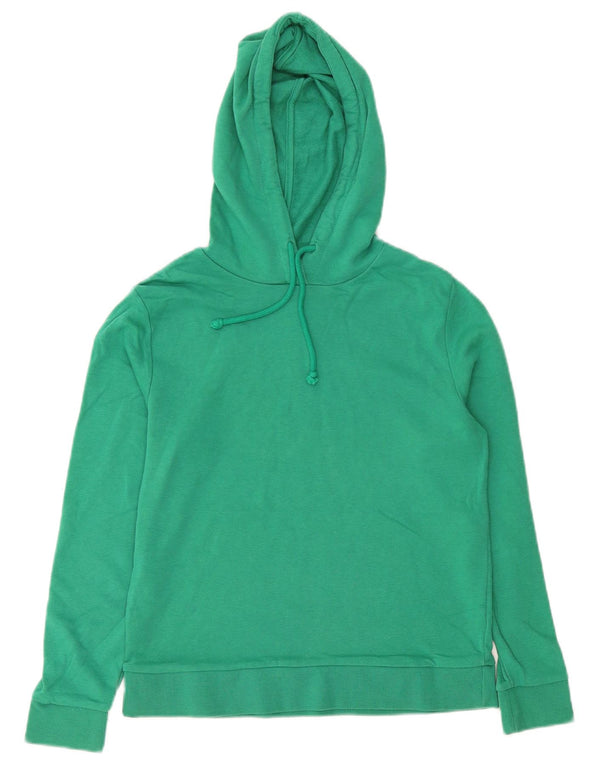 Marks & Spencer Womens Hoodie Jumper UK 8 Small Green Cotton