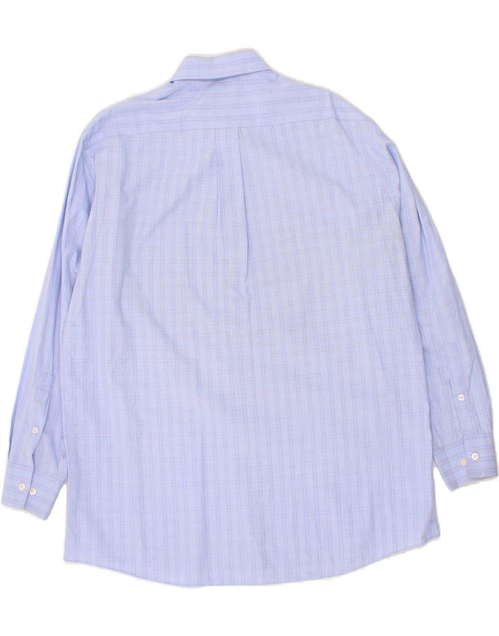MICHAEL KORS Mens Shirt Size 17 XL Blue Check Vintage Michael Kors and Second-Hand Michael Kors from Messina Hembry 