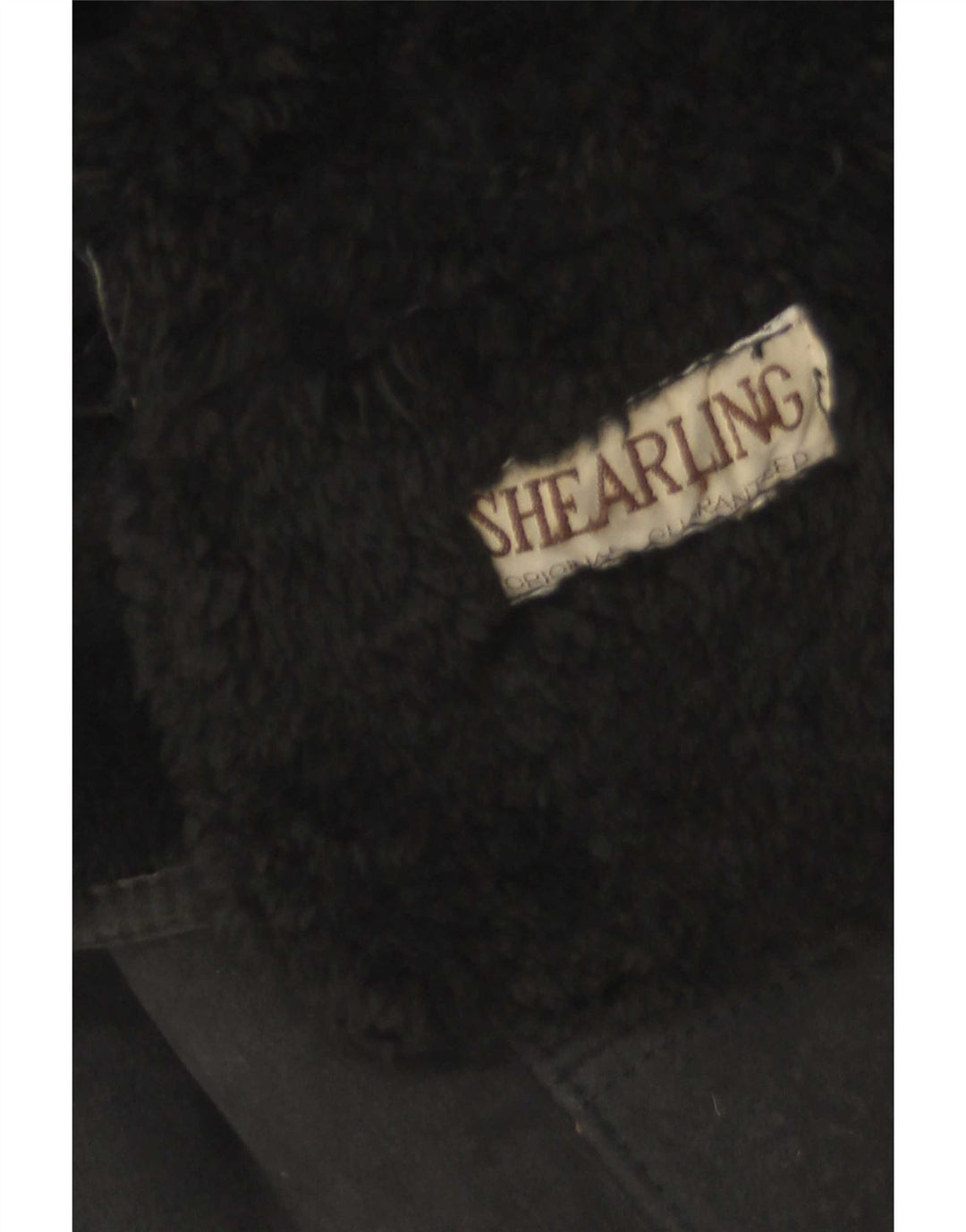 Vintage Womens Shearling Jacket IT 44 Medium Black Shearling