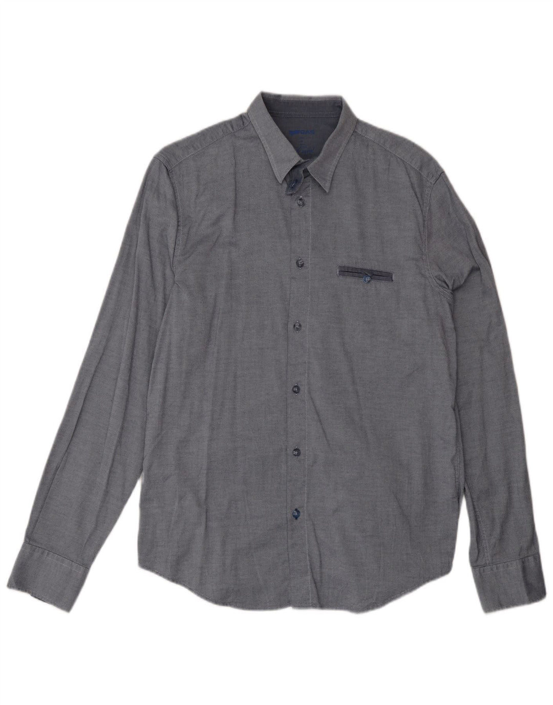 Gas Mens Shirt Large Navy Blue