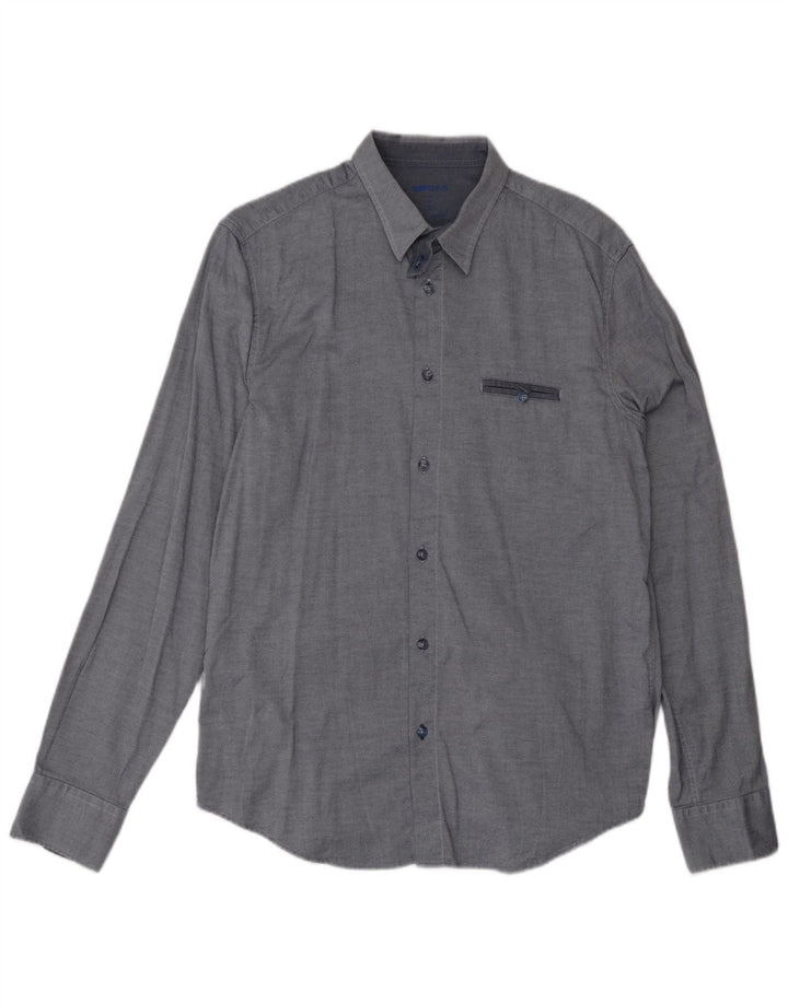 Gas Mens Shirt Large Navy Blue