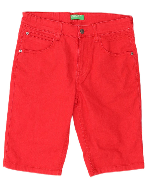 Benetton Boys Denim Shorts 15-16 Years W29 Red