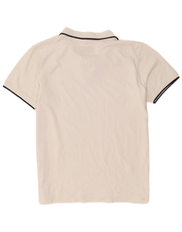 Carrera Mens Regular Fit Polo Shirt XL White Striped Cotton