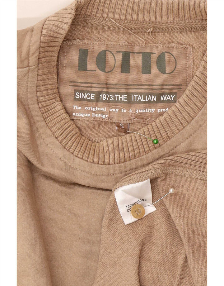Lotto Mens Top Long Sleeve Small Brown Cotton