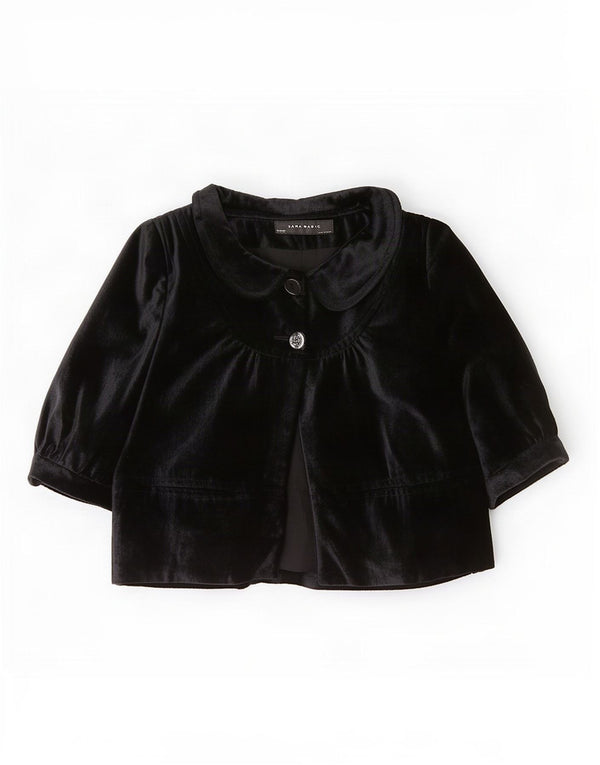 Zara Womens 3/4 Sleeve Bolero Jacket UK 16 Large Navy Blue Viscose