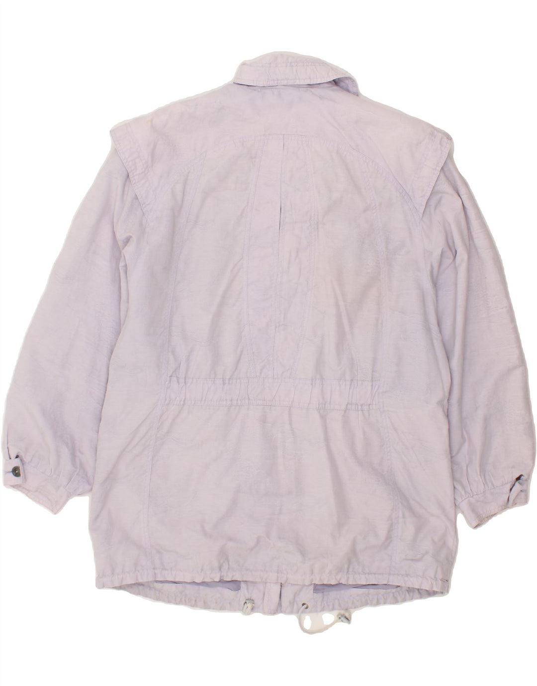VINTAGE Womens Windbreaker Coat IT 42 Medium Purple Cotton Vintage Vintage and Second-Hand Vintage from Messina Hembry 