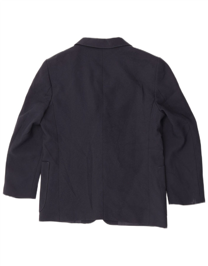 Marks & Spencer Boys 2 Button Blazer Jacket 10-11 Years Navy Blue Polyester