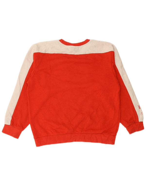 PUMA Boys Graphic Sweatshirt Jumper 11-12 Years Red Colourblock Cotton