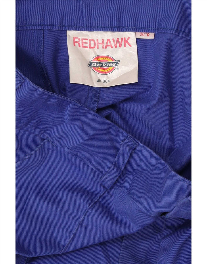 Dickies Mens Straight Cargo Trousers W36 L30 Blue Polyester