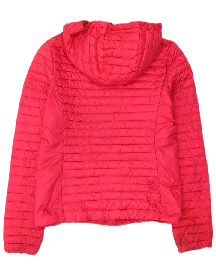 Dack's Womens Hooded Padded Jacket UK 10 Small Pink