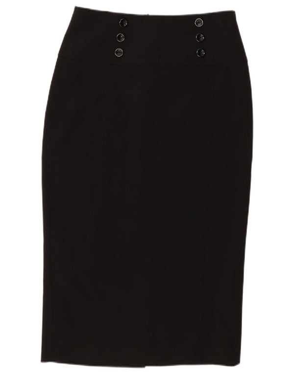 WALLIS Womens Pencil Skirt UK 10 Small W30 Black Polyester