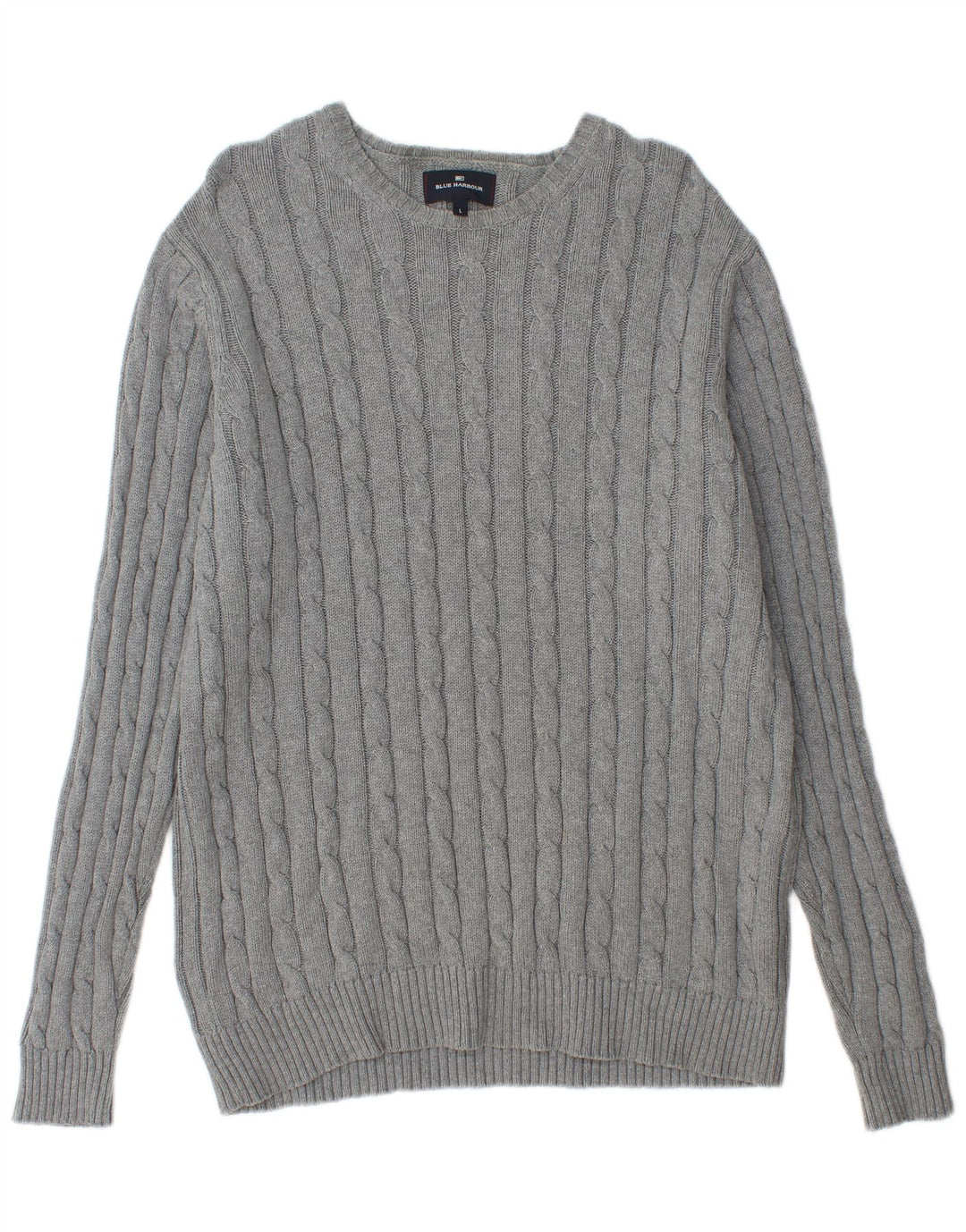Marks & Spencer Mens Blue Harbour Boat Neck Jumper Sweater Large Grey