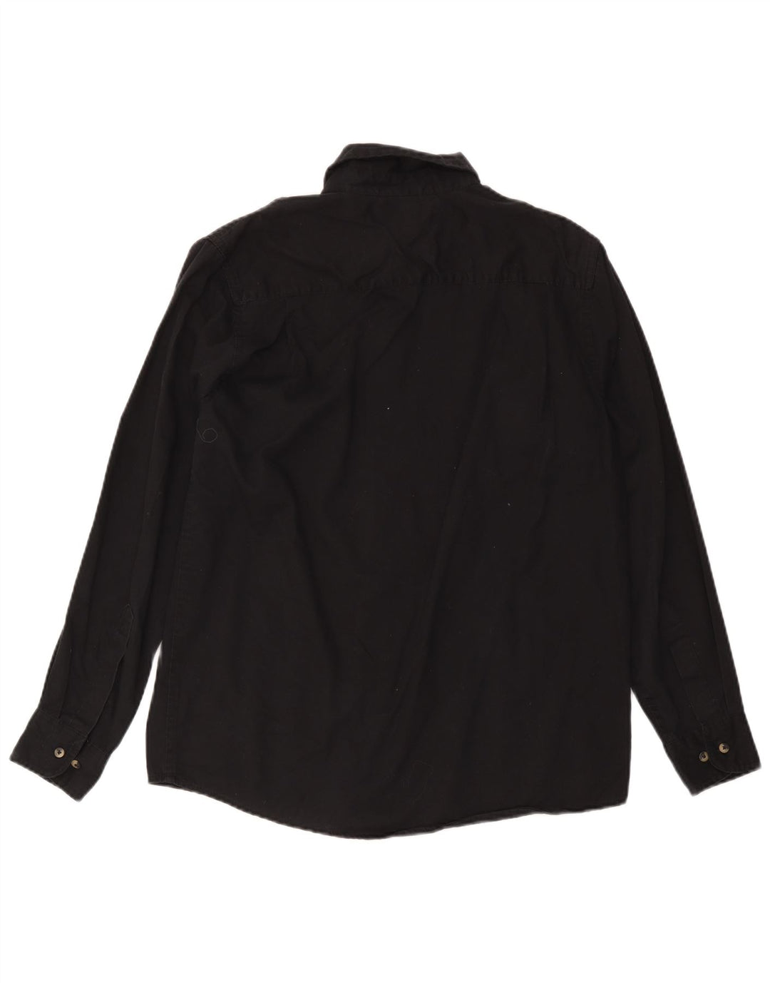 Wrangler Mens Shirt Medium Black Cotton