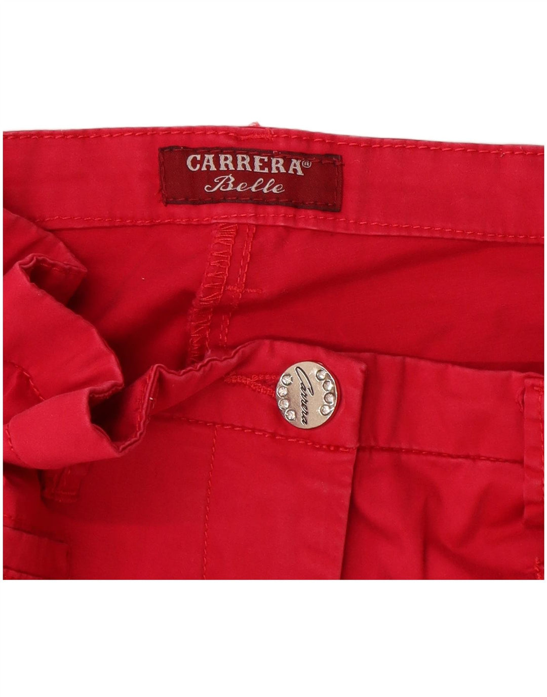 CARRERA Womens Slim Capri Trousers W30 L24 Red
