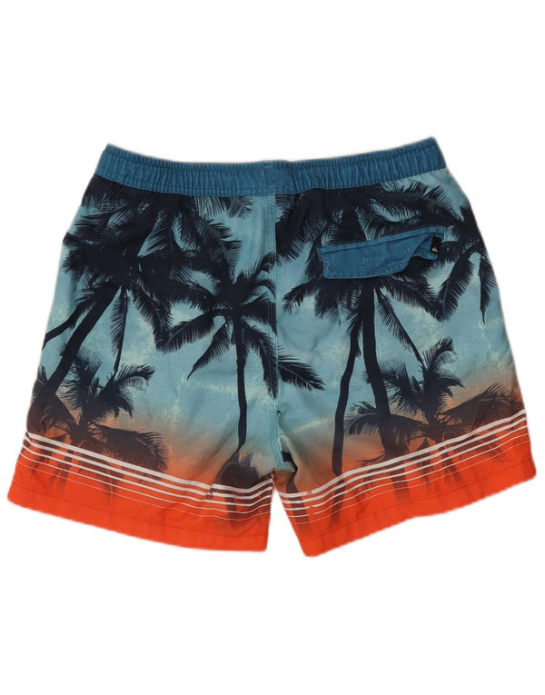 QUIKSILVER Mens Graphic Swimwear Medium  Blue Hawaiian