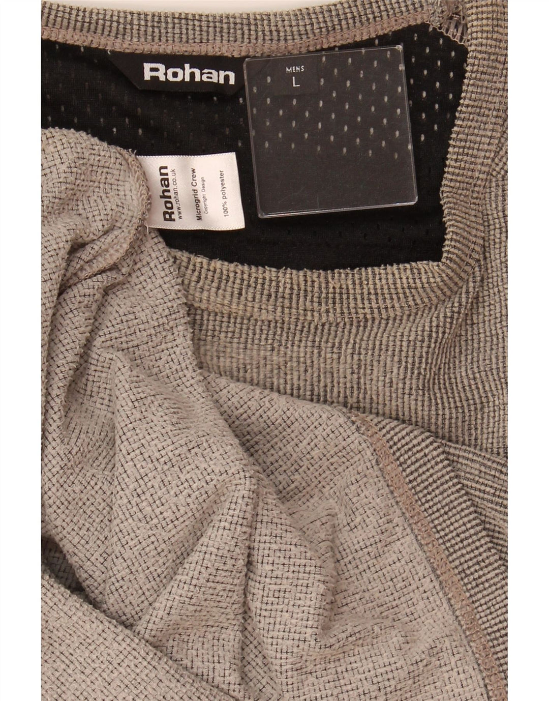 ROHAN Mens Top Long Sleeve Large Grey Polyester