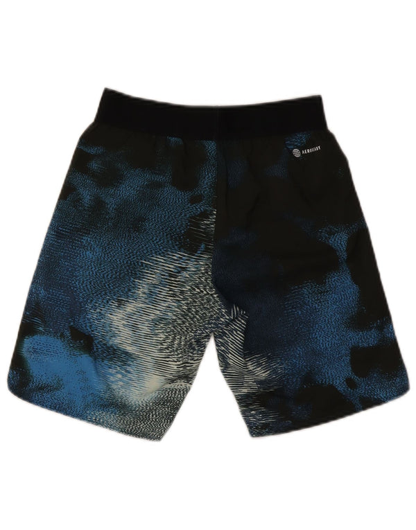 Adidas Boys Sport Shorts 11-12 Years Blue Colourblock Polyester