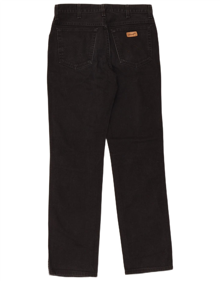 Wrangler Mens Texas Straight Jeans W33 L34 Black Cotton