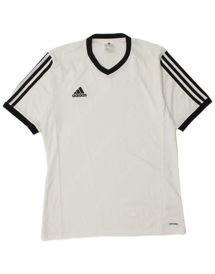ADIDAS Mens Climalite T-Shirt Top Medium White Polyester