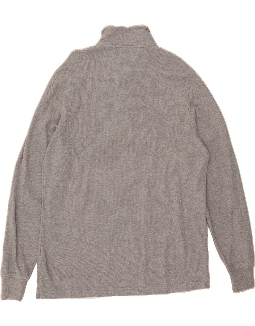 CHAPS Mens Zip Neck Sweatshirt Jumper Medium Grey Cotton Vintage Chaps and Second-Hand Chaps from Messina Hembry 