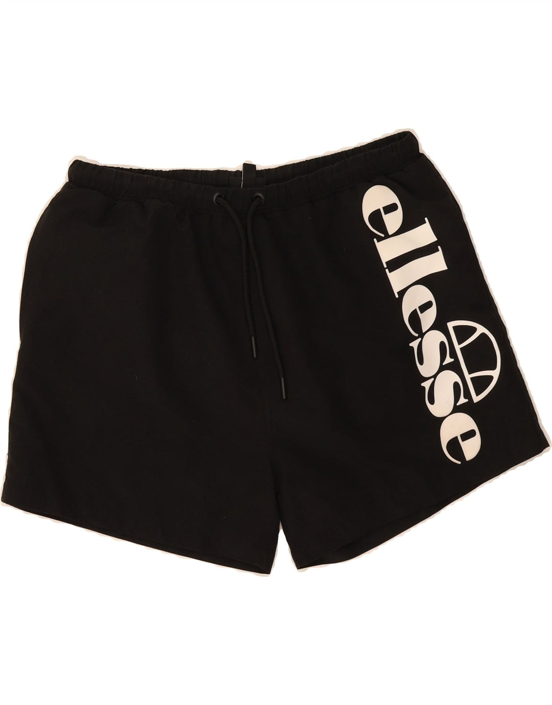 ELLESSE Mens Graphic Sport Shorts Medium  Black Polyester Vintage Ellesse and Second-Hand Ellesse from Messina Hembry 