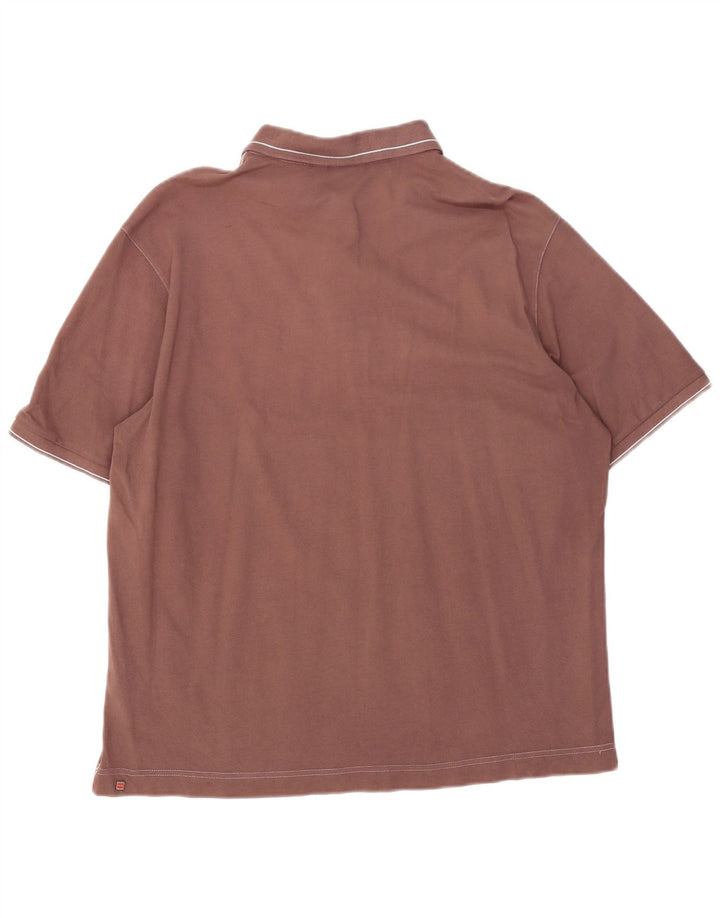 Puma Mens Polo Shirt Large Brown Cotton