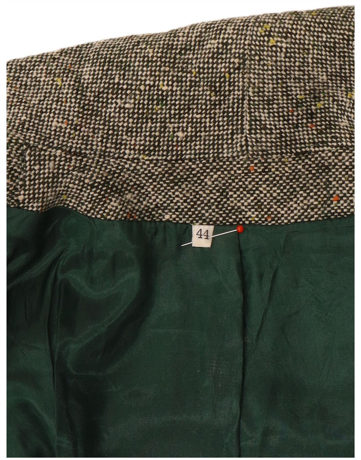 Vintage Womens Cape Coat IT 44 Medium Grey Flecked