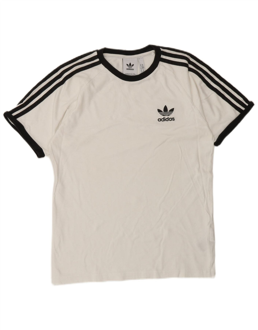 ADIDAS Mens T-Shirt Top XS White Cotton