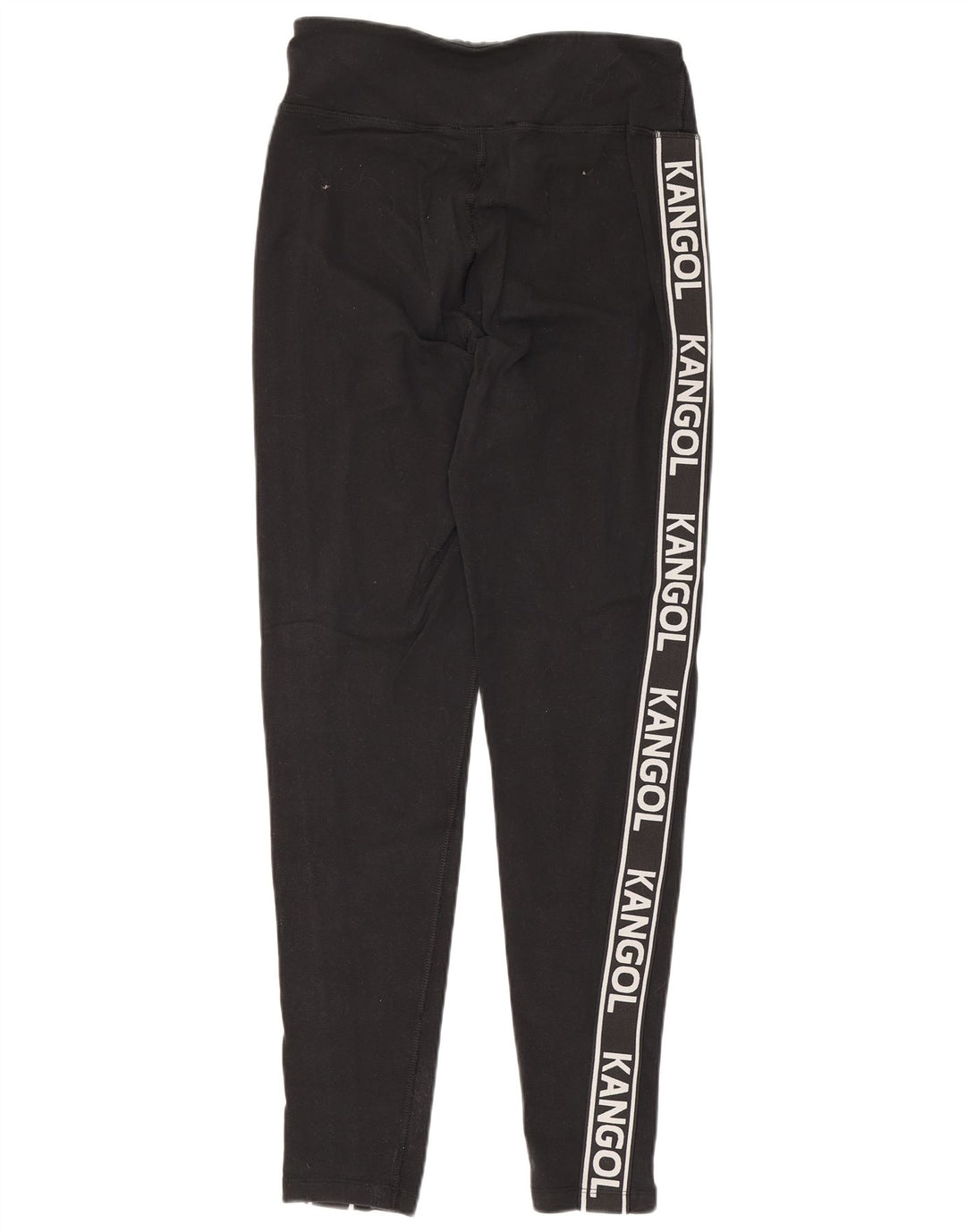 Kangol Womens Graphic Leggings UK 12 Medium Black Cotton